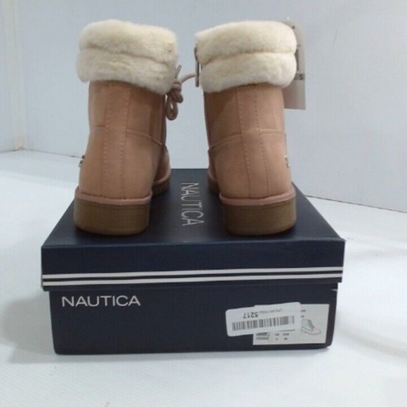 NWT NAUTICA ZABRA YOUTH GIRL'S BOOT'S WITH FAUX FUR TRIM MAUVE 5 - Picture 3 of 9